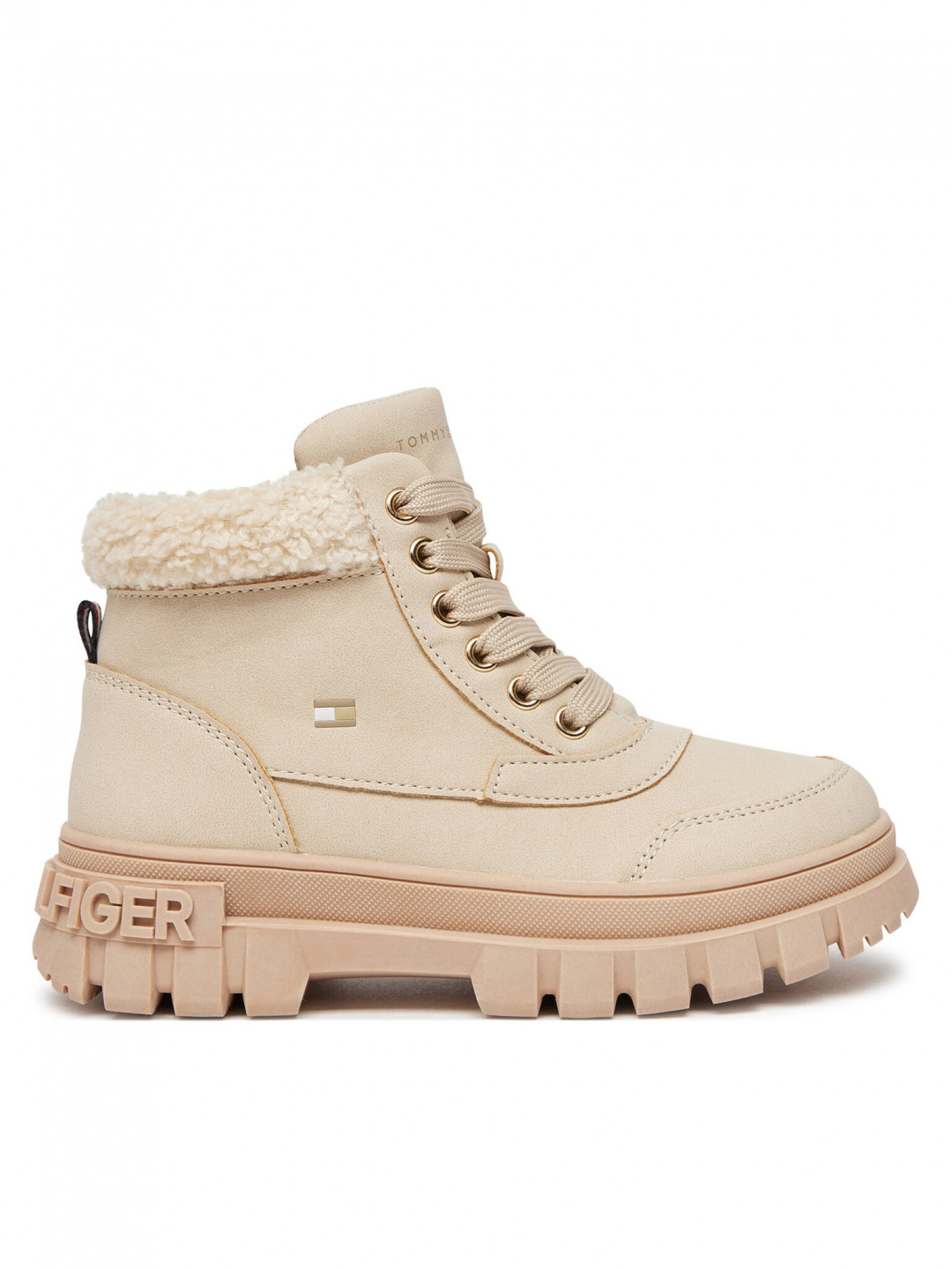 Tommy Hilfiger Turistická obuv Lace-Up Bootie T1A5-33597-1628 S Béžová